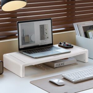 Desk Organisation Adjustable Multi-Functional Monitor Stand – White